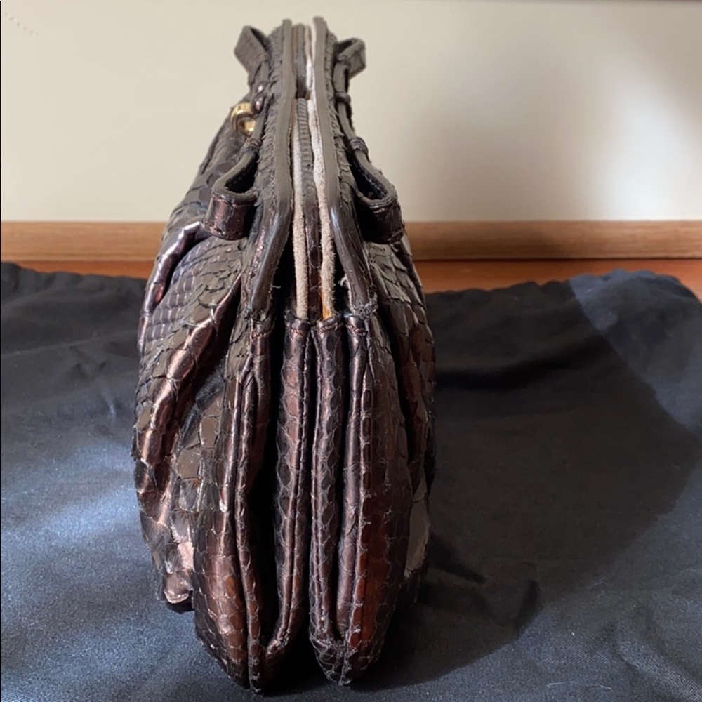 Zagliani Python Clutch - image 3